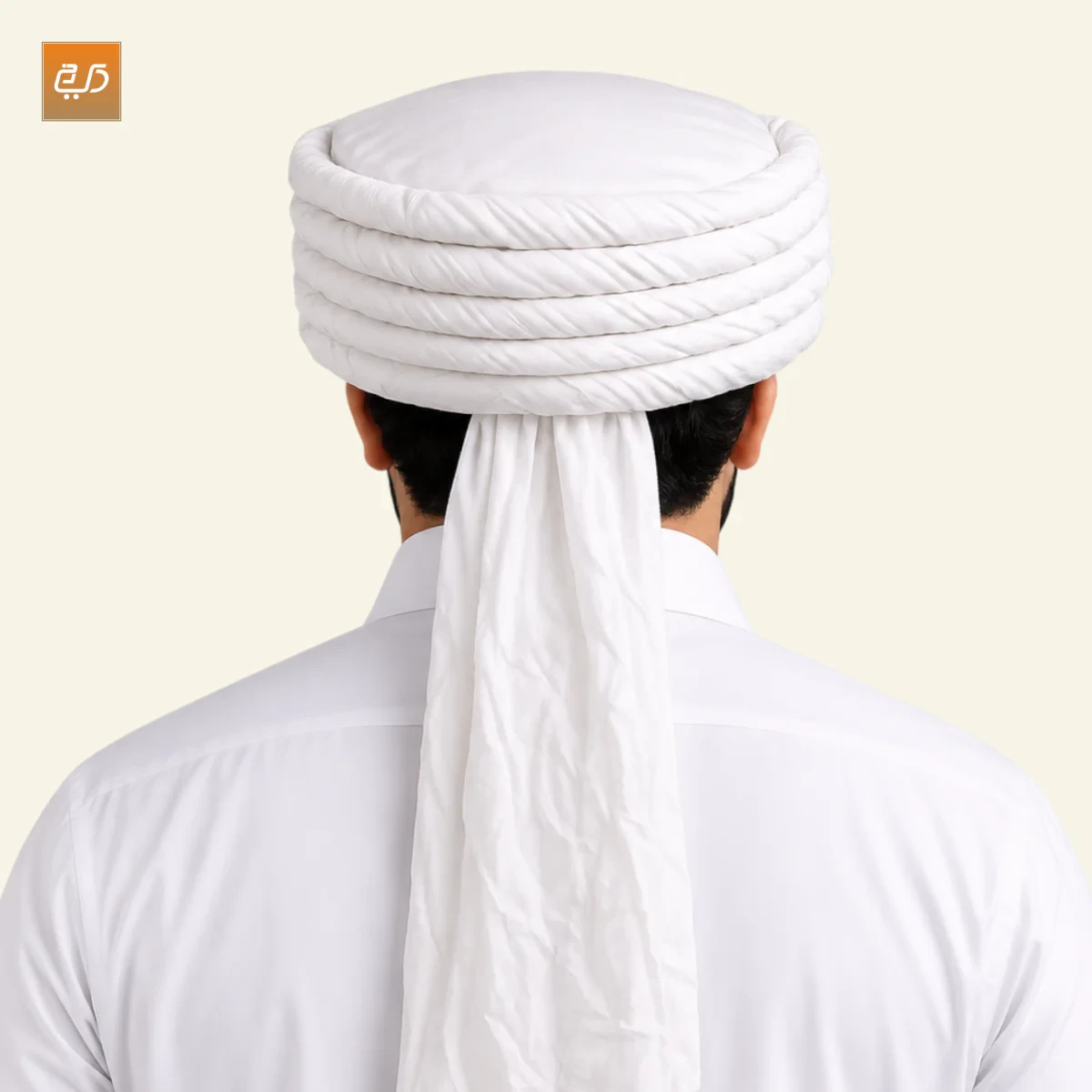 White Pure Cotton Imama
